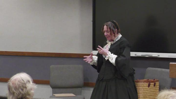 Thumbnail image for JES - Uncle Tom's Cabin And The Dominion Of Concience - Harriet Beecher Stowe (portrayed by Kim Hanley, B.F.A